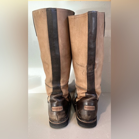 Sorel Womens British Tan Wicked Tall NL1925-265 Leather Riding Snow Boots SZ 9.5 - Picture 8 of 13